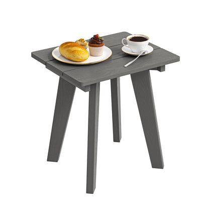 Homenjoy Outdoor Side Table with wood-grain HDPE texture for weatherproof durability.