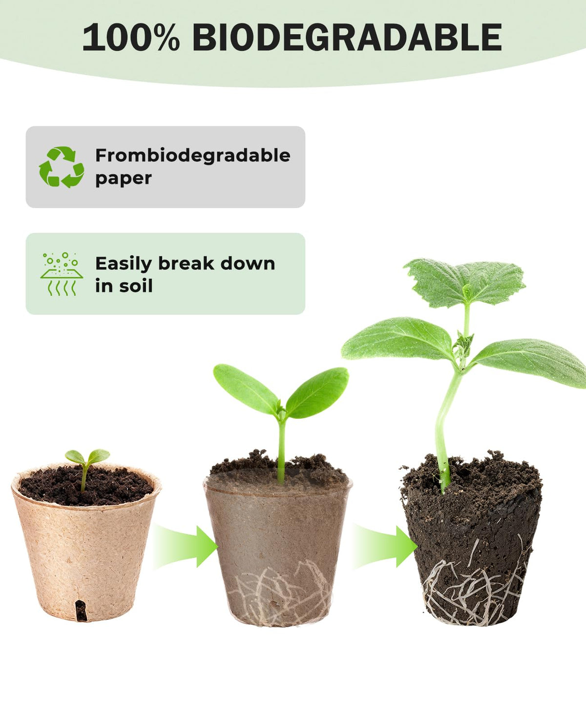 Homenote 3.15 and 4 inch pots suit flowers and vegetables