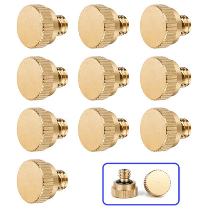 Homenote brass misting nozzle plug in packaging for outdoor cooling setup