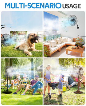 Homenote brass nozzles provide consistent mist for cooler air.