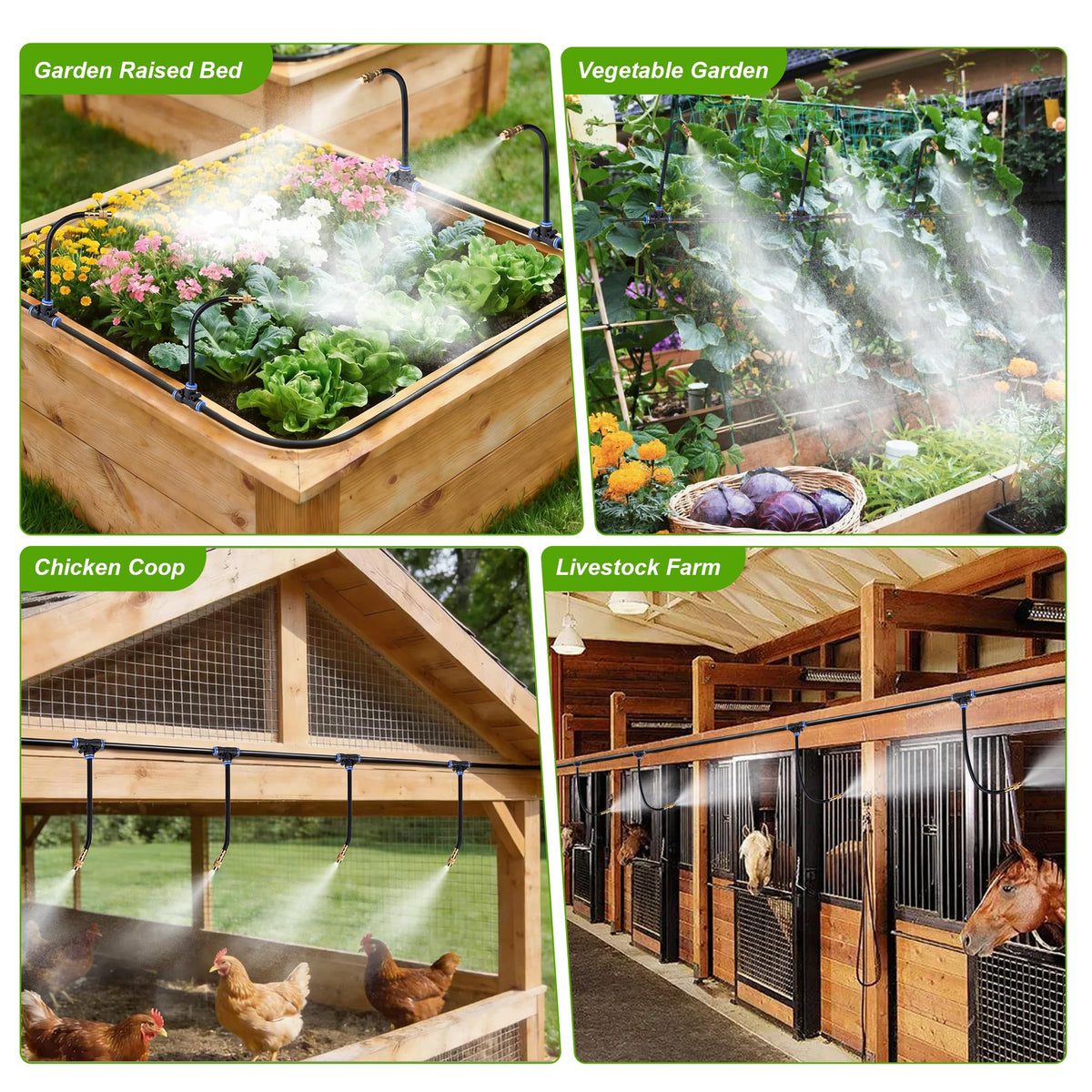 HOMENOTE 8-inch misting tube provides wide outdoor coverage.