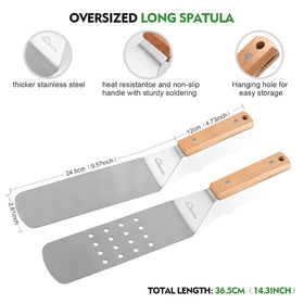 HOMENOTE chopper-scraper for dicing food and cleaning the griddle.