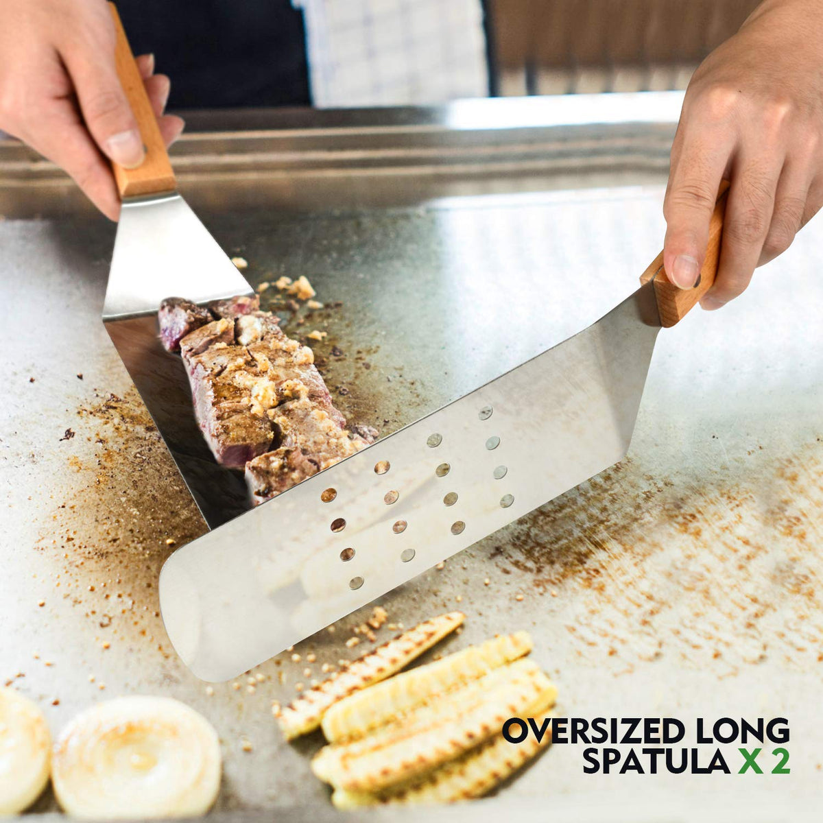 HOMENOTE spatulas for griddle cooking with reliable flipping performance.