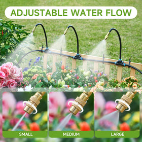 HOMENOTE brass mist nozzle supports reliable garden irrigation.