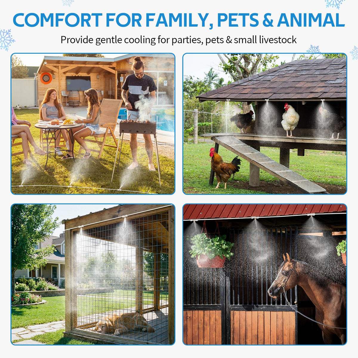 HOMENOTE misting line enables flexible patio cooling and water distribution