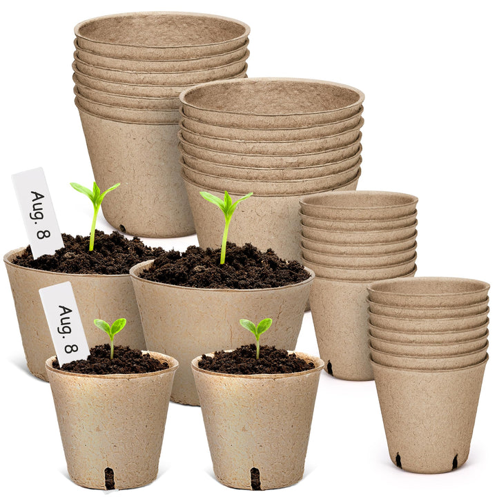 Homenote peat pots with drainage holes support healthy drainage for seedlings