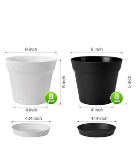 Homenote black pot with tray keeps floors dry during indoor gardening