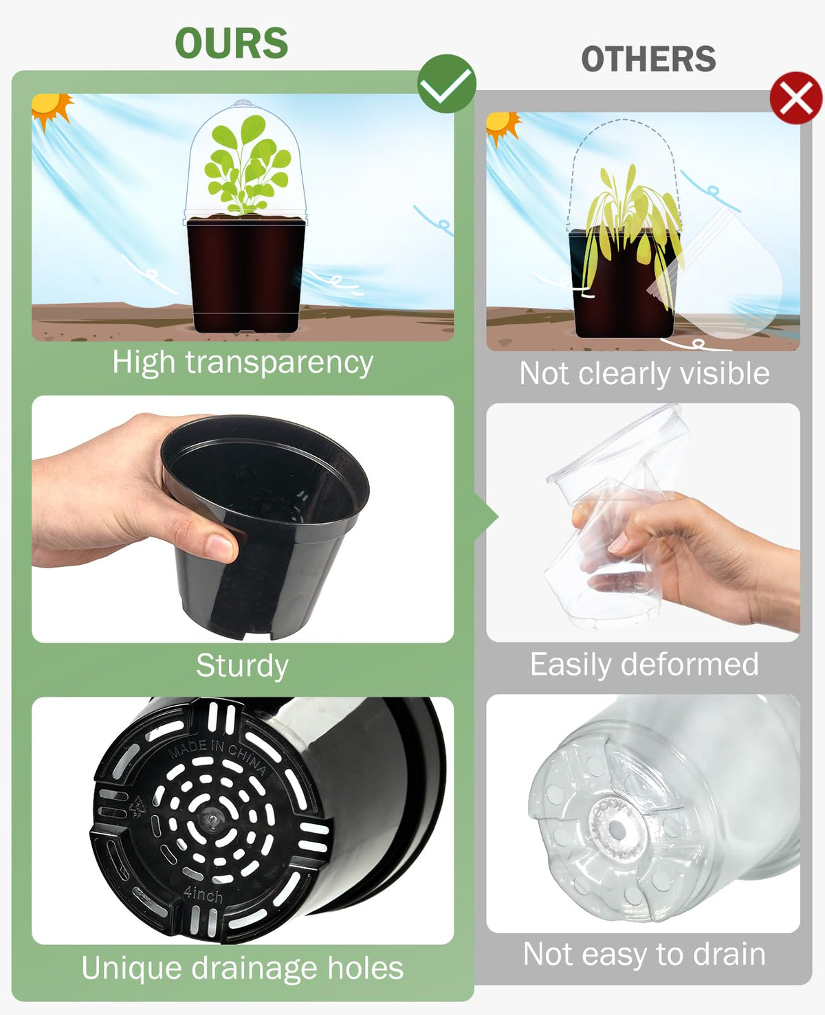 Homenote seed start setup with pots illustrates easy transplanting without root damage.