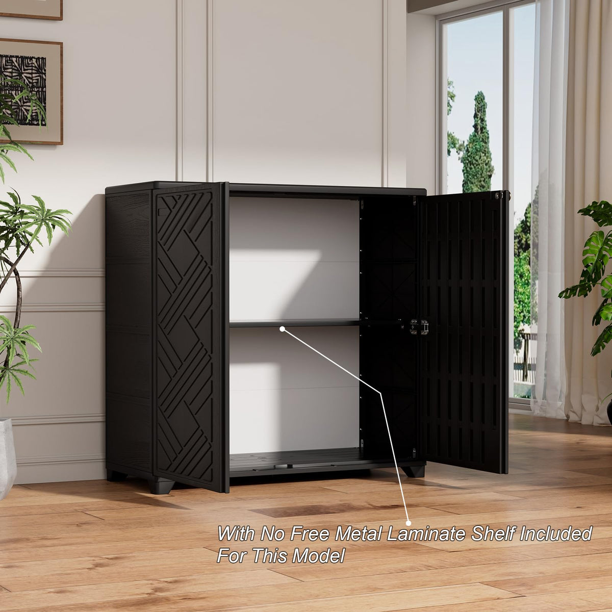 HOMSPARK durable resin construction for year-round storage use