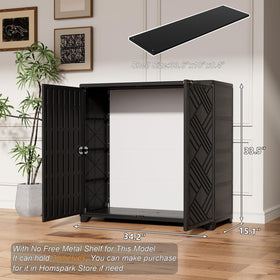 HOMSPARK weather-resistant resin cabinet protects supplies from rain and sun