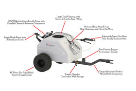 Homestead spot spray reach demonstrates vertical and horizontal spray capability.