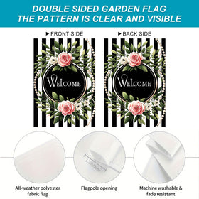 HOMETITUTE 12x18 outdoor flag fits most stands and porch displays