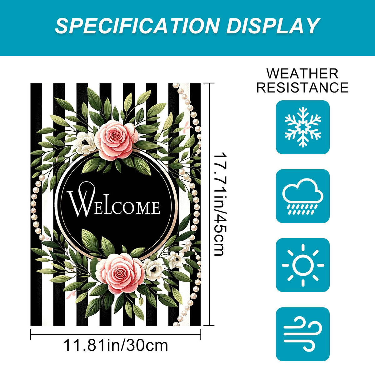 HOMETITUTE black and white flag offers versatile seasonal decor