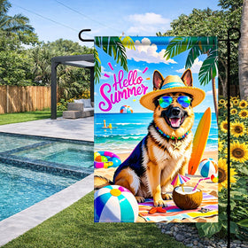 HOMETITUTE coconut drink element adds tropical vibe to seasonal display.