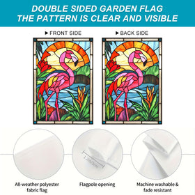 HOMETITUTE Colorful Flamingo Flag front yard for lively summer scenes