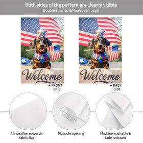 HOMETITUTE double-sided patriotic flag provides visibility from both sides