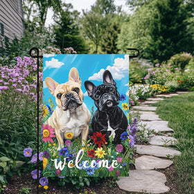 HOMETITUTE Durable outdoor polyester flag resists weather and fading.