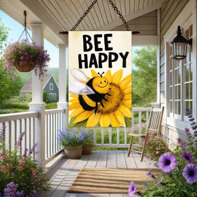 HOMETITUTE Farmhouse-inspired welcome flag complements garden and porch decor with cheerful design.