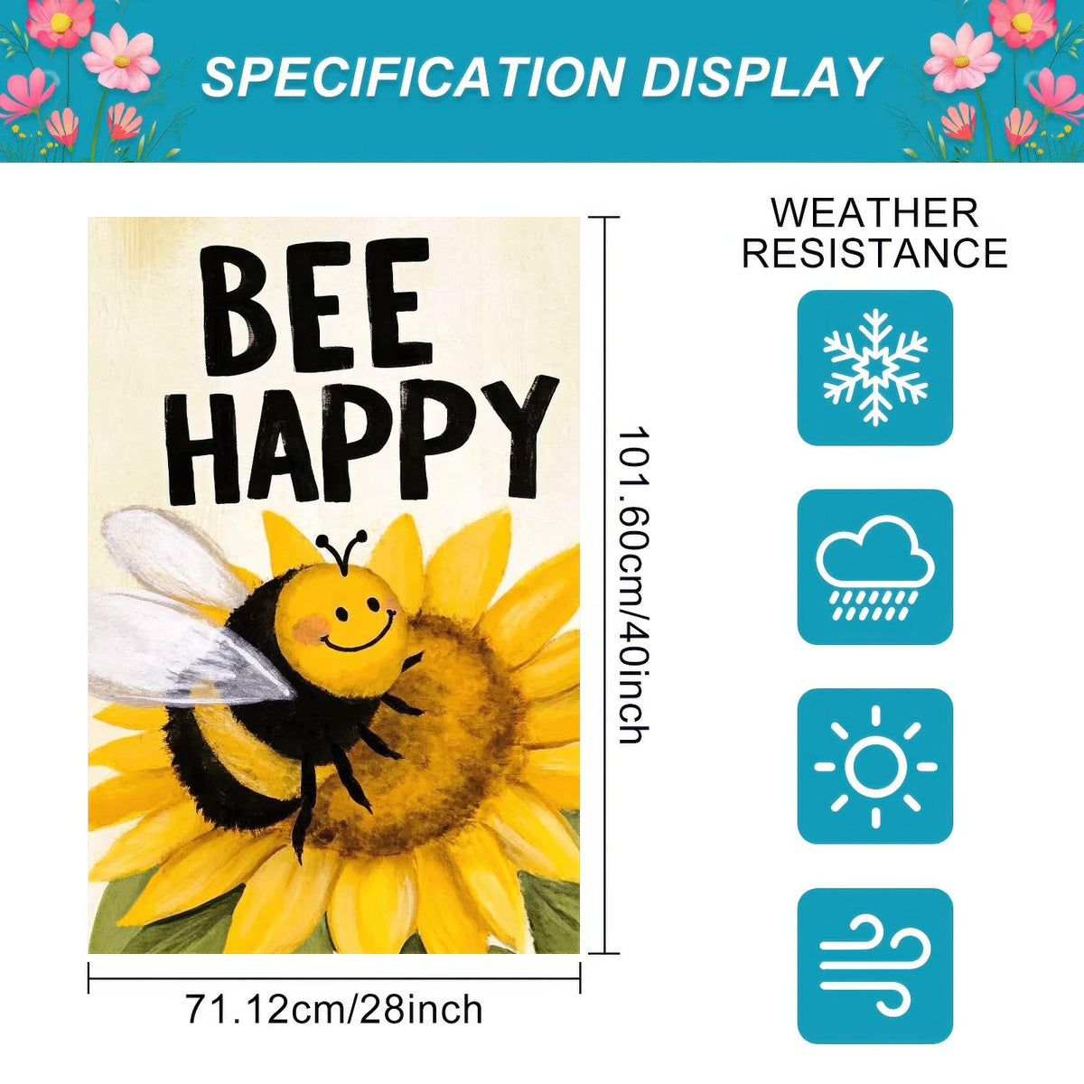 HOMETITUTE Gift-ready flag suited for housewarmings and spring or summer celebrations.