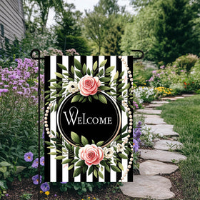 HOMETITUTE porch or balcony display flag brightens entryways