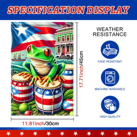 HOMETITUTE Puerto Rico festival decor flag brightens yards during events.