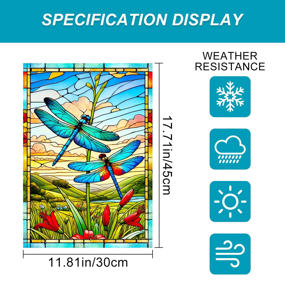 HOMETITUTE stand-compatible dragonfly flag fits standard stands for easy setup.