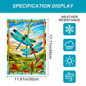 HOMETITUTE stand-compatible dragonfly flag fits standard stands for easy setup.