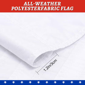 HOMETITUTE Weather-resistant polyester flag withstands outdoor weather.