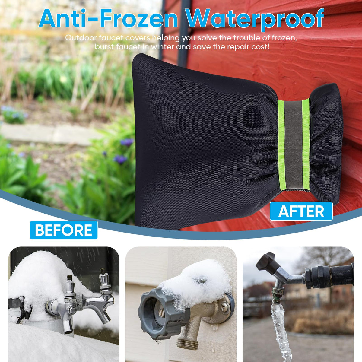 Hometopia all-season faucet protection for weather and wear