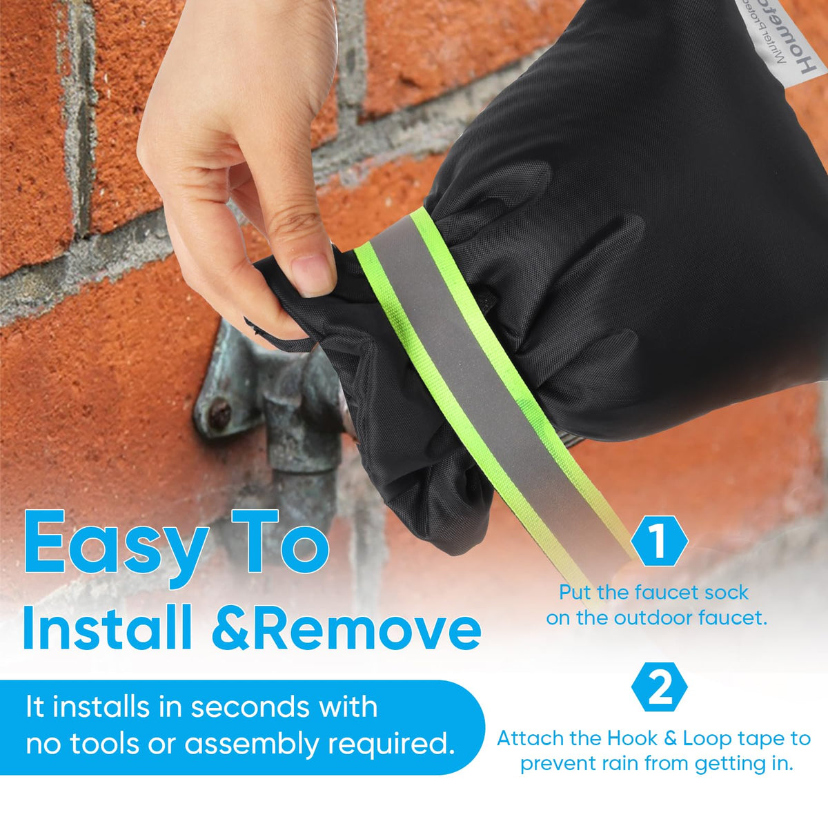 Hometopia easy-install strap makes setup quick without tools