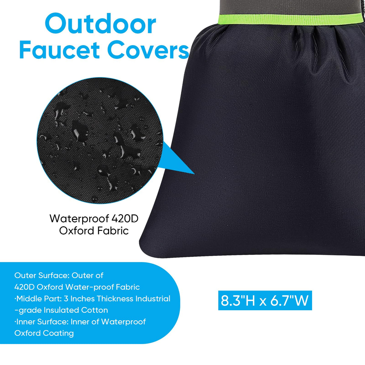 Hometopia waterproof Oxford shell keeps rain out and faucet dry