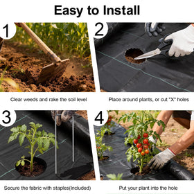 Homewarm ground-cover fabric supports greenhouse, yard, and driveway projects.