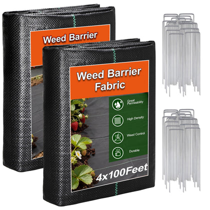 Homewarm weed barrier 4ft x 100ft blocks sunlight to reduce weeds in gardens.