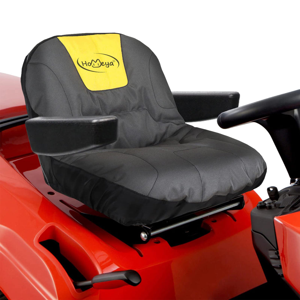 HOMEYA riding lawn mower seat cover front view with padding for comfort