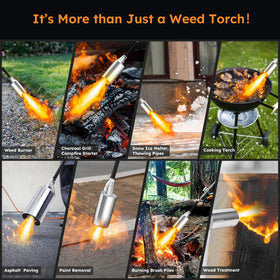 HomeyVenture weed burner ideal for ice and snow removal on driveways.