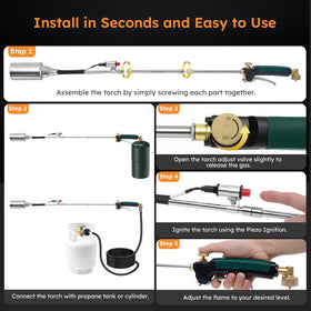 HomeyVenture weed burner with piezo igniter offers safe, one-handed start.