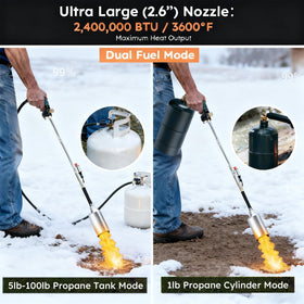 HomeyVenture professional-grade hose connects safely to 20–100 lb tanks.