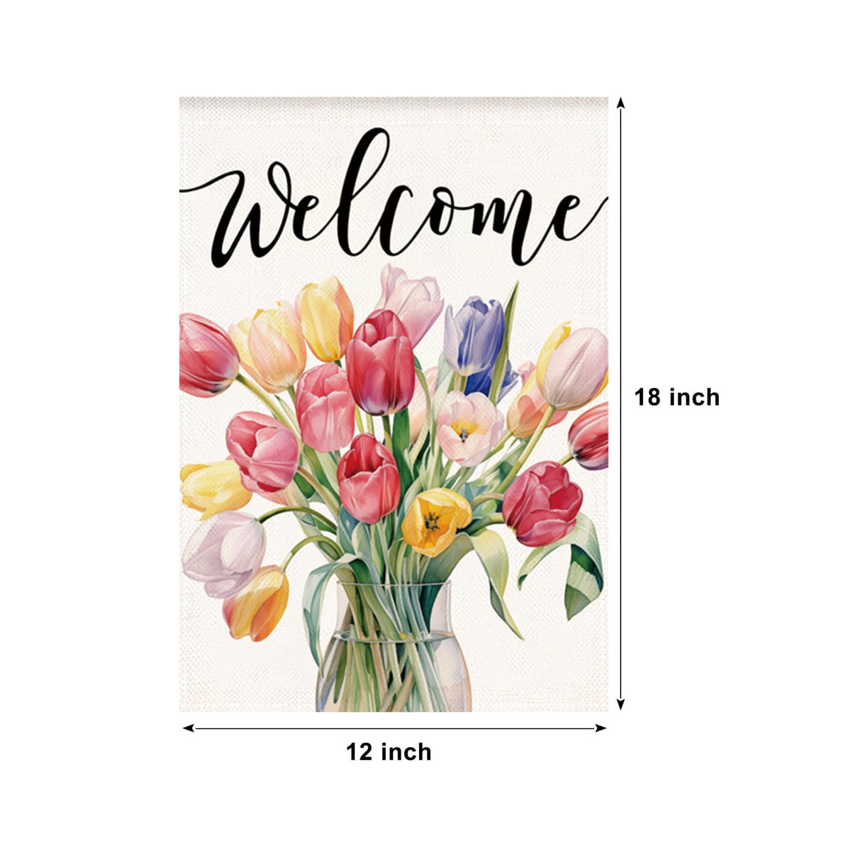 HOMFREEST Tulip Spring flag double-sided printing for easy viewing