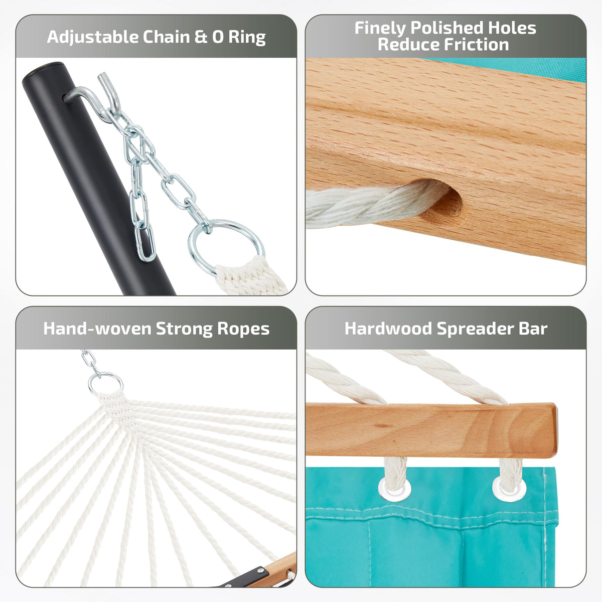 Extra-large dimensions provide ample space for two adults.
