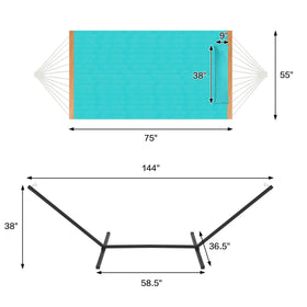 Portable steel stand allows quick setup and easy relocation.