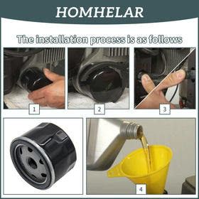 Homhelar 492932S oil filter 2-pack for convenient replacement.