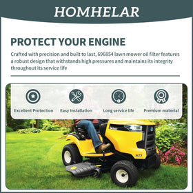 Homhelar 492932S oil filter with rugged metal housing for harsh conditions.