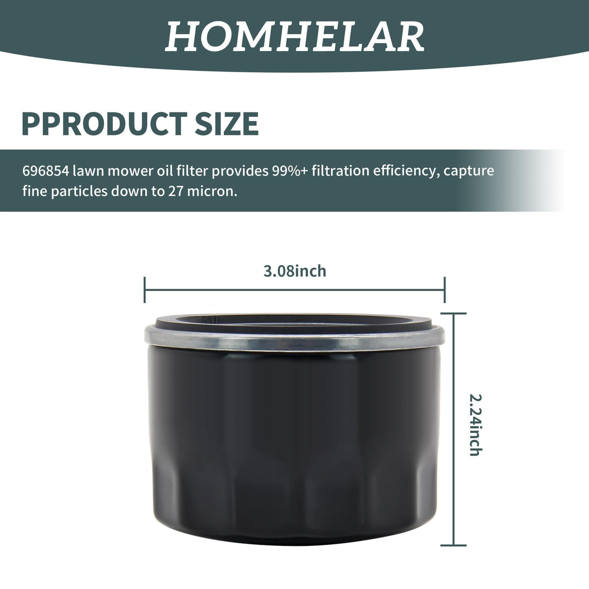 Homhelar 492932S oil filter for Kawasaki improves filtration under heavy use.