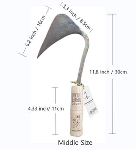 HOMI YOUNGJU digging and weeding action demonstrates versatile garden tool.