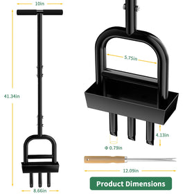 HOMIER aerator core tray captures soil cores for easy disposal