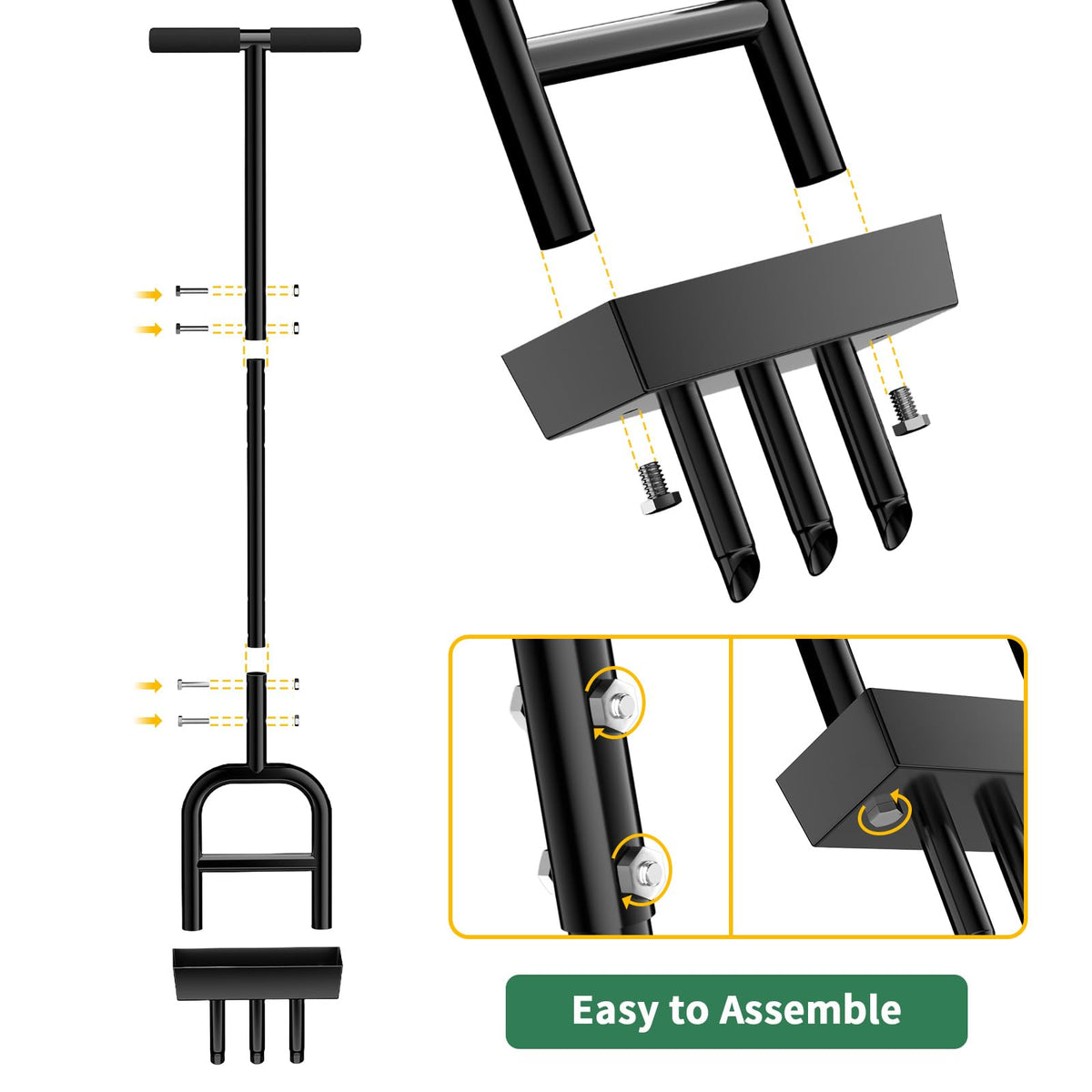 HOMIER includes three corer plugs for efficient lawn aeration