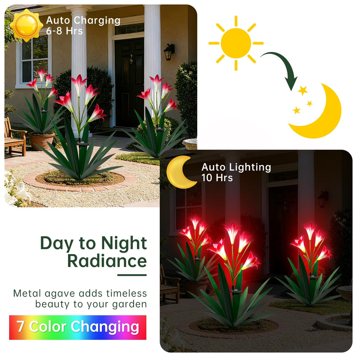 Homight hand-painted desert charm adds realism to porch or patio decor.
