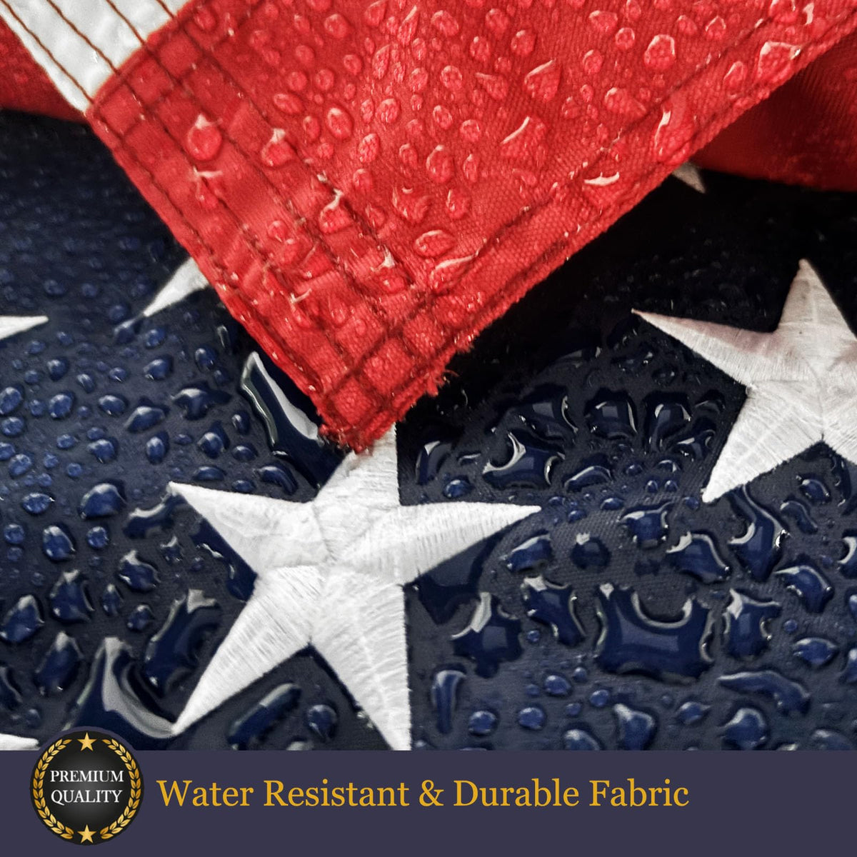 Homissor American Flag 2x3 heavy-duty stitching reinforces longevity in wind.
