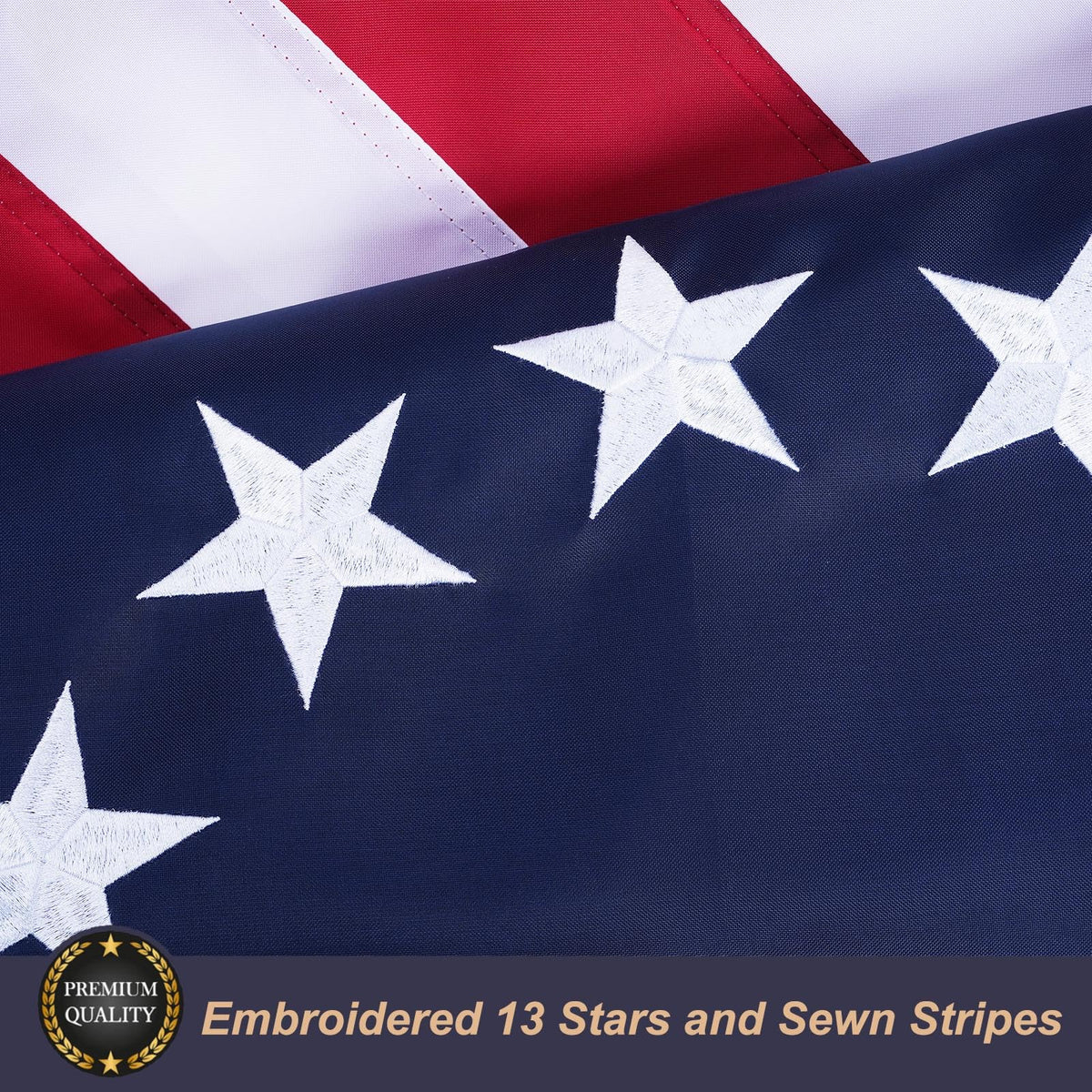 240D polyester fabric on the Homissor Betsy Ross flag resists fading