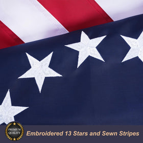 240D polyester fabric on the Homissor Betsy Ross flag resists fading